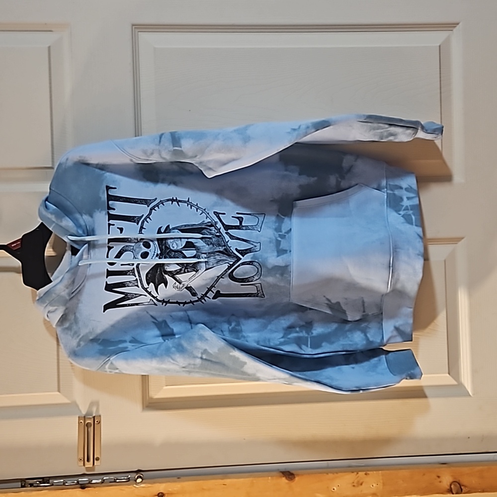 DISNEY Nightmare Before Christmas MISFIT LOVE TIE DYE HOODIE:NEW WITH TAGS: XXS